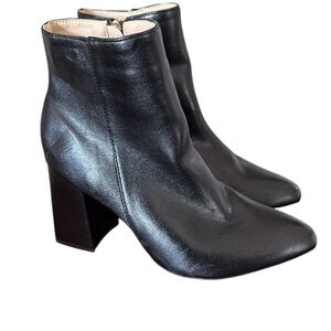 Timesize Ankle Black Heel Black Bootie‎ Size 42 NWOB